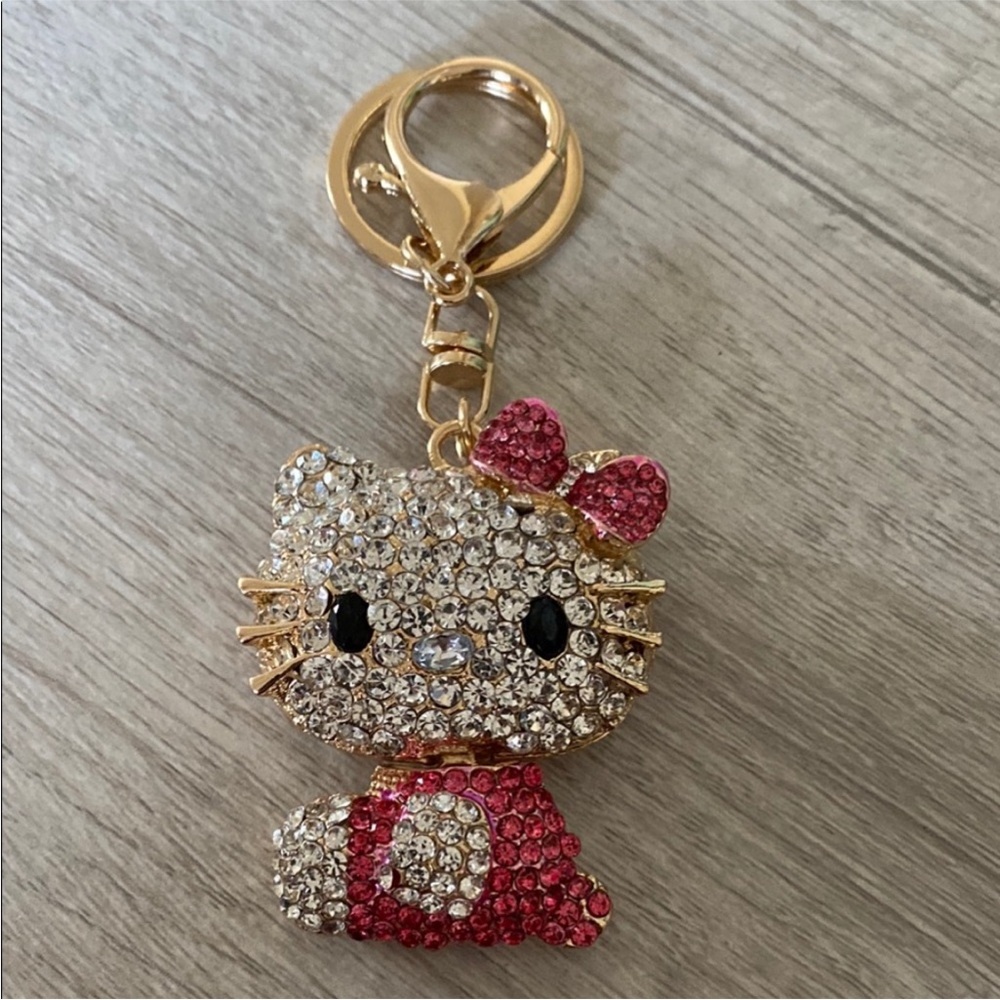 Hello Kitty Rhinestone Keychain - Picture 1 of 4